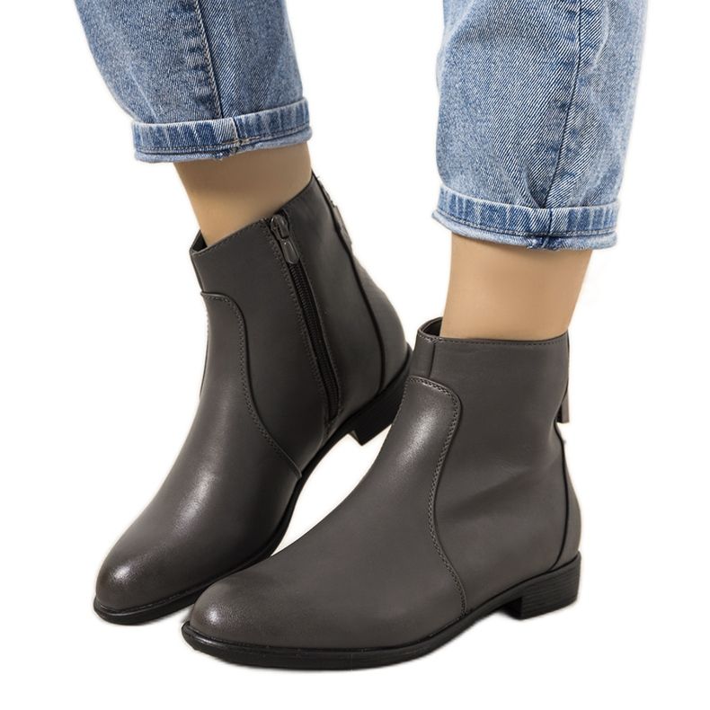 Bota feminina cinza Barros