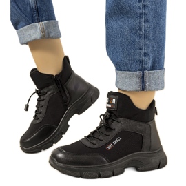 Botas femininas pretas com isolamento e elástico Adalgis preto Botas femininas pretas com isolamento e elástico Adalgis preto
