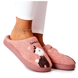 WJ1 Chinelos quentes Rena rosa escuro Jilly marrom