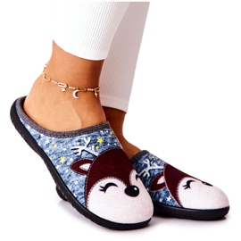 Chinelos Quentes Rena Azul Taffy