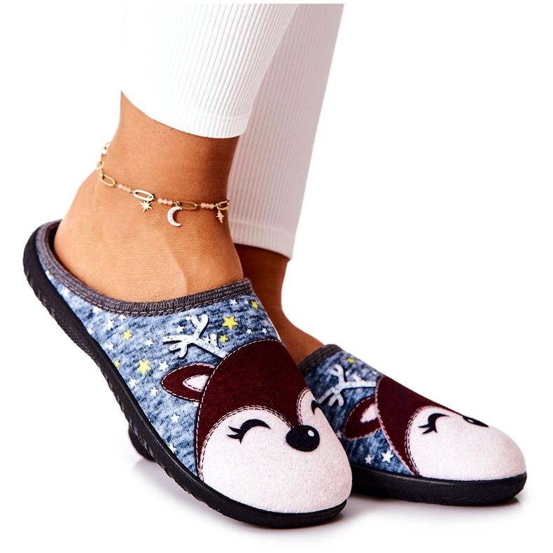 Chinelos Quentes Rena Azul Taffy Chinelos Quentes Rena Azul Taffy