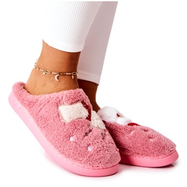 WJ1 Chinelos de Natal Papai Noel e Rena Rosa