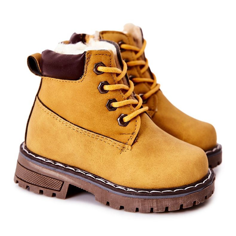 WT1 Botas de caçadores infantis para crianças amarelas reais amarelo