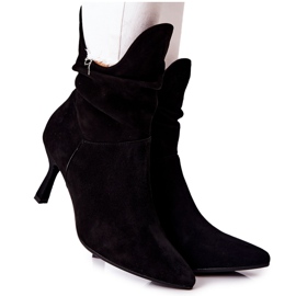 Botas de couro com salto alto Laura Messi 2427 pretas preto Botas de couro com salto alto Laura Messi 2427 pretas preto