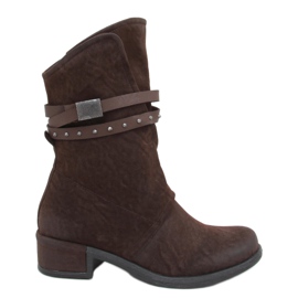 Botas femininas militares Aina Brown marrom