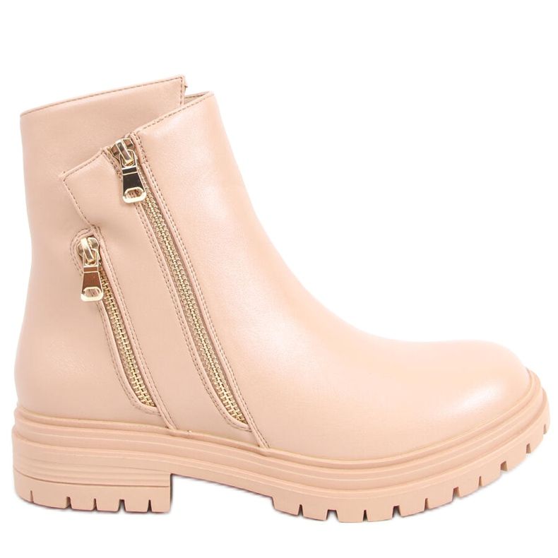 Botas rasas femininas Janine 8389 bege
