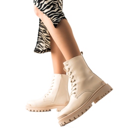 Bona Trabalhadores amarrados com couro ecológico bege Bona Trabalhadores amarrados com couro ecológico bege