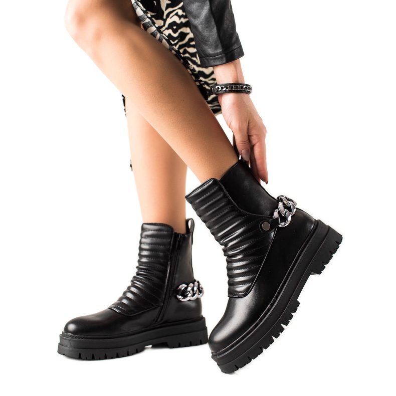 Bona Bolsas de corrente elegantes preto