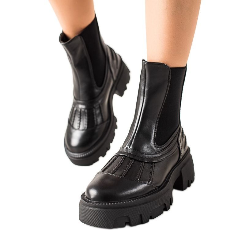 Seastar Botas pretas de salto preto