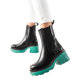 Seastar Botas Com Plataforma Colorida preto verde