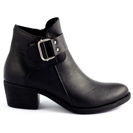 Olivier Botas de couro de rosto preto