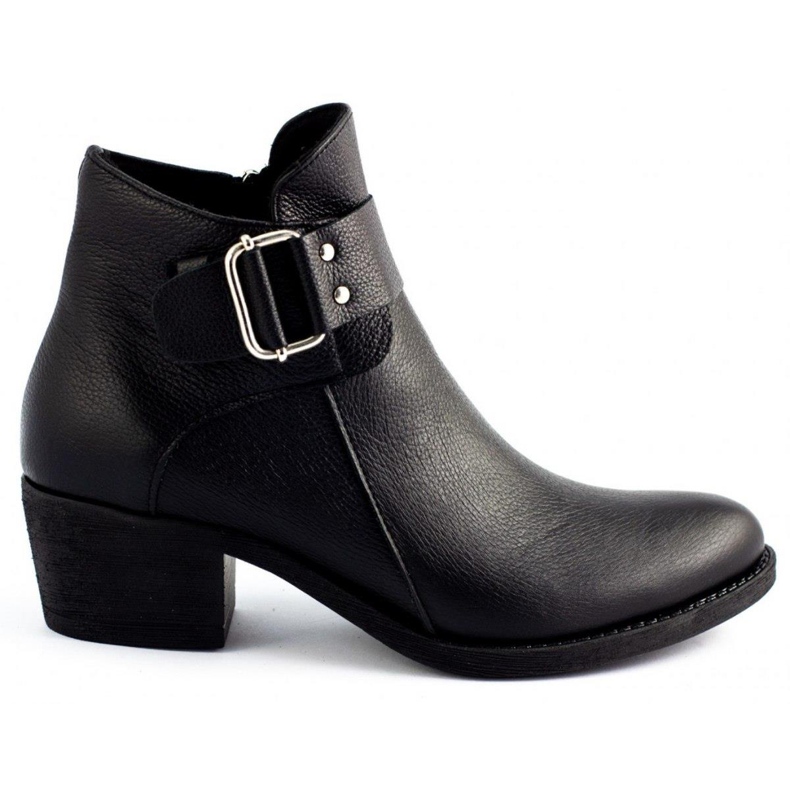 Olivier Botas de couro de rosto preto