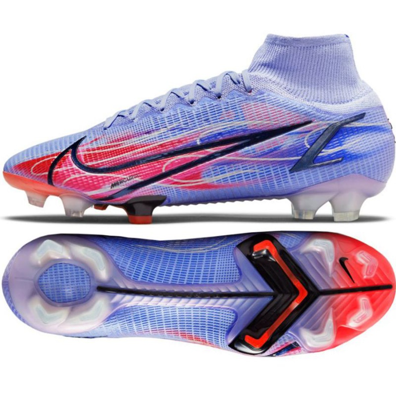 Chuteiras Nike Mercurial Superfly 8 Elite Km Fg M DB2859 506 multicolorido rosas e roxos