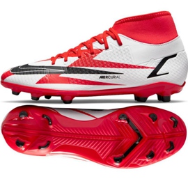 Chuteiras Nike Mercurial Superfly 8 Club CR7 Mg M DB2855-600 multicolorido laranjas e vermelhos