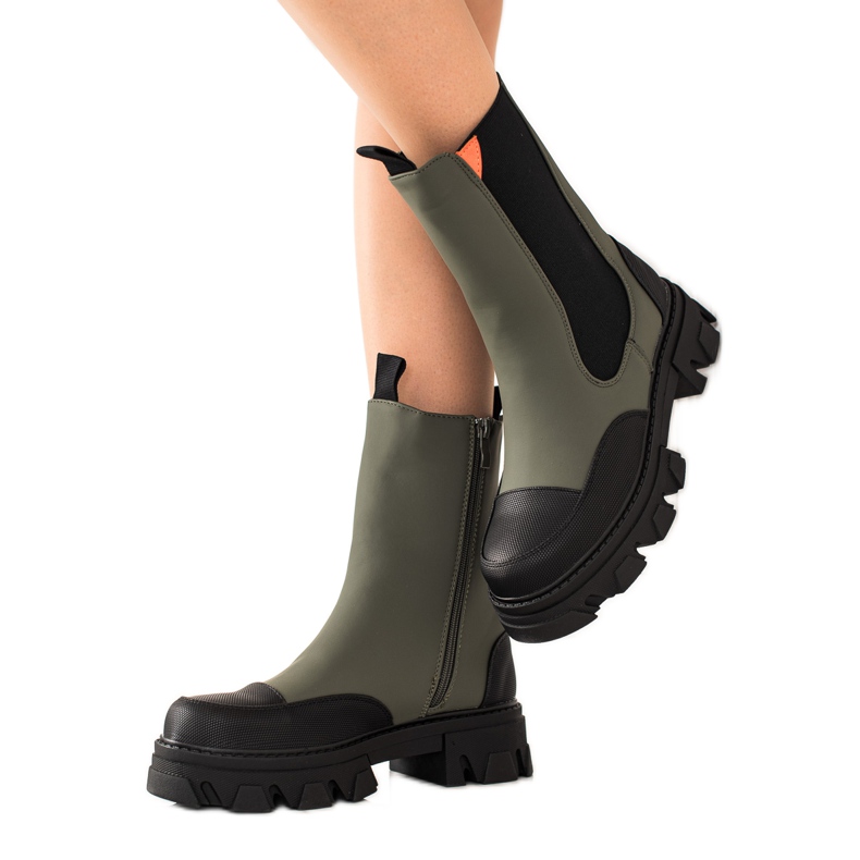 Seastar Botas Workery Fashion preto cáqui