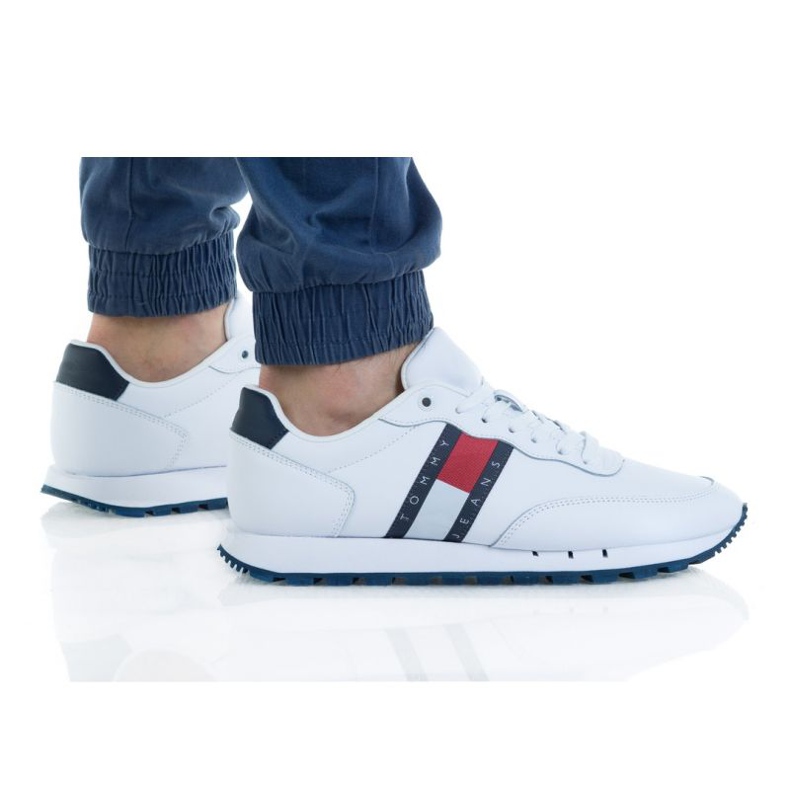 Tommy Hilfiger Sapatos Tommy Jeans Couro Ybr M EMOEM00989 branco vermelho azul marinho
