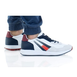 Sapatos Tommy Hilfiger Track Cleat Mix Runner M EMOEMO0872 Ogy branco vermelho azul marinho