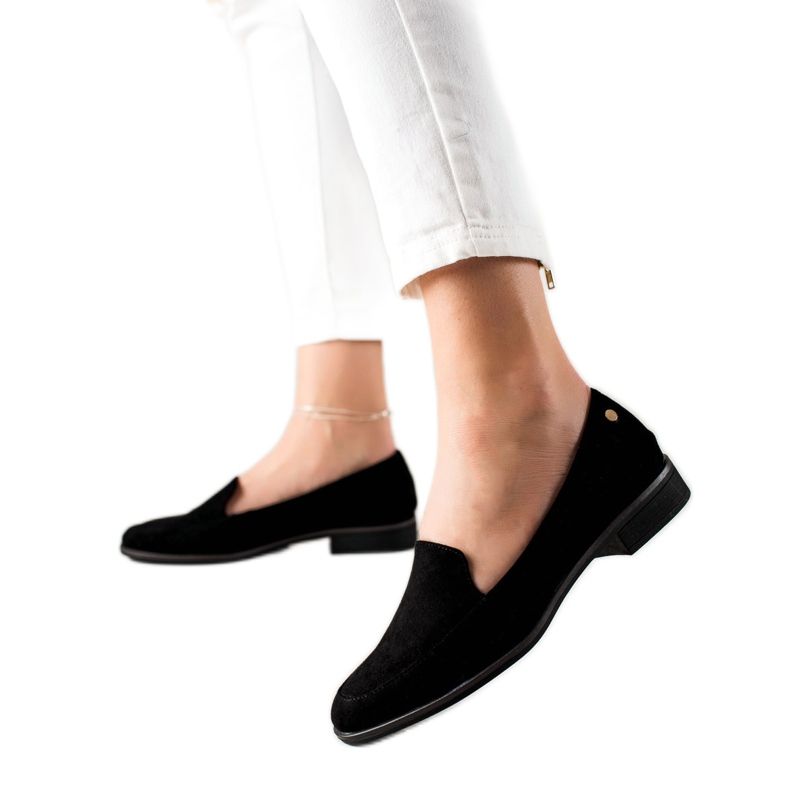 M.Daszyński Mocassins elegantes de camurça preto