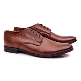 Bednarek Polish Shoes Sapatos de couro elegantes Bednarek 724 marrom