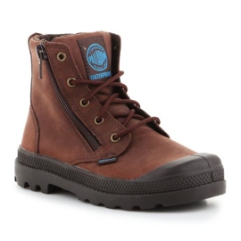 Sapatos Palladium Pampa Hi Lea Gusset 52744-255 marrom