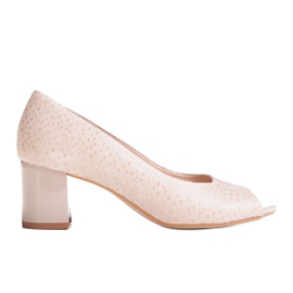 Marco Shoes Sandálias Marco Bege com salto estável