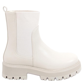 Botas Chelsea com cano alto Cillo Beige bege Botas Chelsea com cano alto Cillo Beige bege