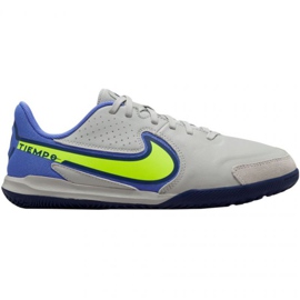 Chuteiras Nike Tiempo Legend 9 Academy Ic Jr DA1329 075 verde, azul, cinza / prata tons de cinza Chuteiras Nike Tiempo Legend 9 Academy Ic Jr DA1329 075 verde, azul, cinza / prata tons de cinza