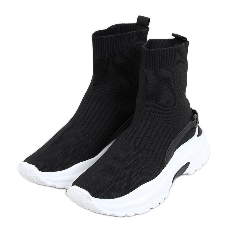 Botins Gina Black meia preto