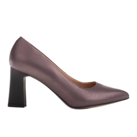 Marco Shoes Sapatilhas de couro femininas elegantes marrom