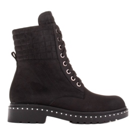 Marco Shoes Botas de cano alto nobuck preto