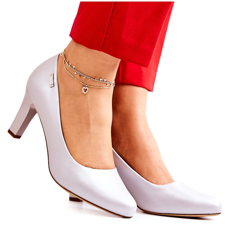 Bombas femininas Sergio Leone Silver Pearl Orsola prata