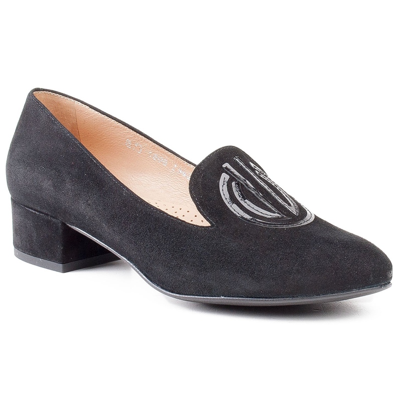 Marco Shoes Sapatos femininos em camurça. Lordes Negros preto