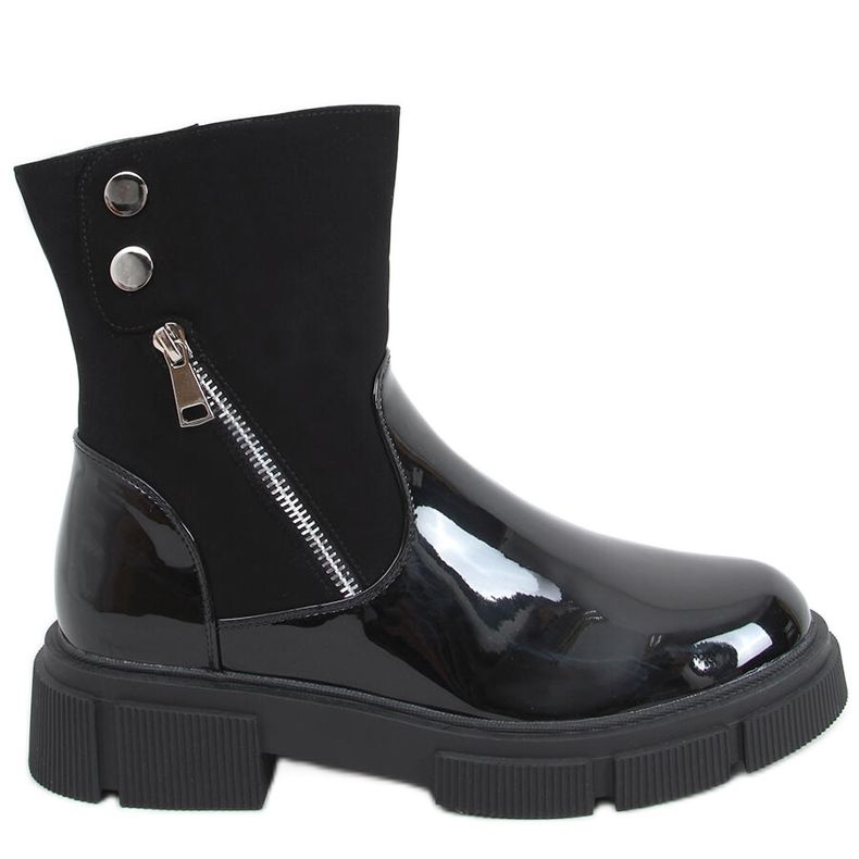 Botas Unni Black lacadas preto