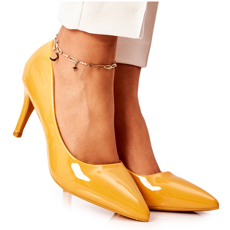 WS1 Bombas Lacquered Classic Stilettos Yellow Elinne amarelo
