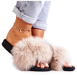 PG2 Chinelos de pele natural bege naturimo