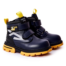 PJ2 Botas Quentes Infantis Com Velcro Azul Marinho Fruzio azul-marinho