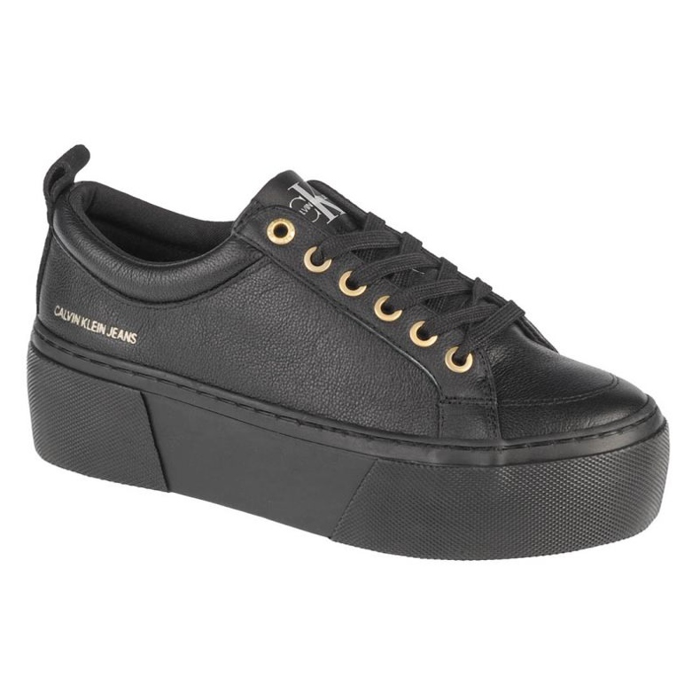 Sapatos Calvin Klein Vulcanized Flatform Laceup LW YW0YW00366-0GJ preto
