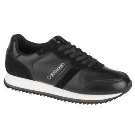 Calvin Klein Low Top Lace Up Lth M HM0HM00287-BAX sapatos preto