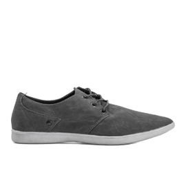 Sapatos masculinos cinzentos 12M-274 marrom