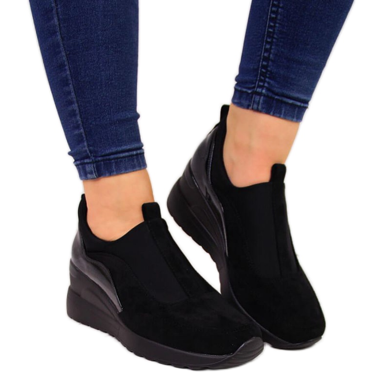 Tênis cunha Vinceza W WM790A preto