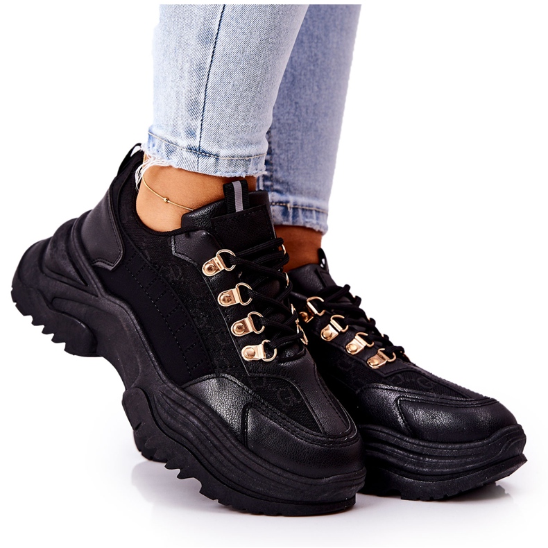 PM1 Tênis esportivos na plataforma preta Flynn preto