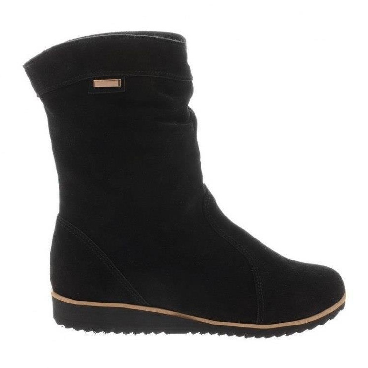 Olivier Botas de couro Emi Black preto