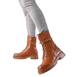 Super Mode Botas caçadores casuais castanho