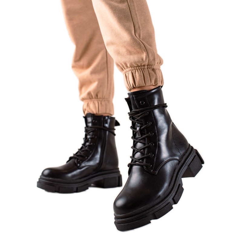 Diamantique Botas Trappers Pretas preto