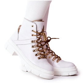 PF1 Botas com isolamento de couro Brescia branco