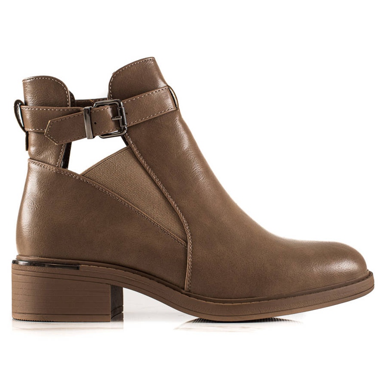 Marquiz Botinhas marrons com corte castanho