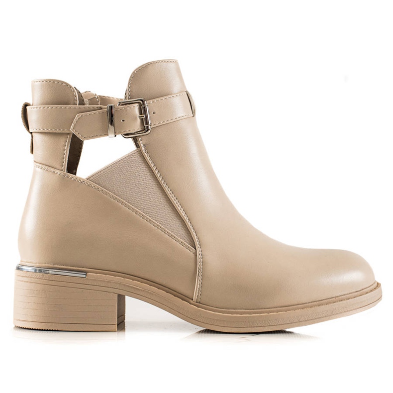 Marquiz Botas Bege Com Um Corte