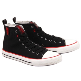 Tênis cano alto Big Star M JJ174065 preto vermelho Tênis cano alto Big Star M JJ174065 preto vermelho