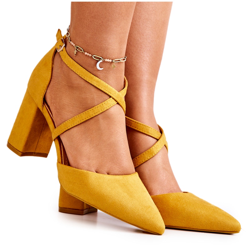 PS1 Sapatos femininos no salto em Spitz Yellow Future amarelo