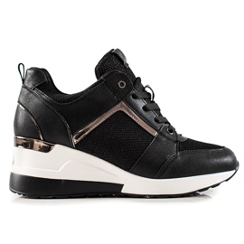 TRENDI Tênis Light Wedge preto